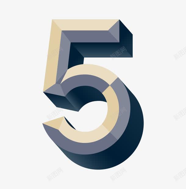 创意数字素材的变革 卡通手绘灰色数字“5”在平面电商中的设计应用